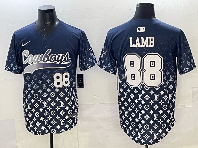 Men 2025 Nike Dallas Cowboys #88 Lamb Drak Blue Limited NFL Jersey 04